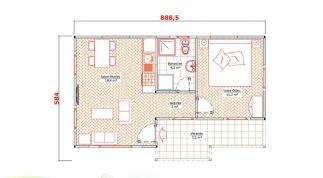 Tek Katl&inodot; Prefabrik Ev 48m&sup2;