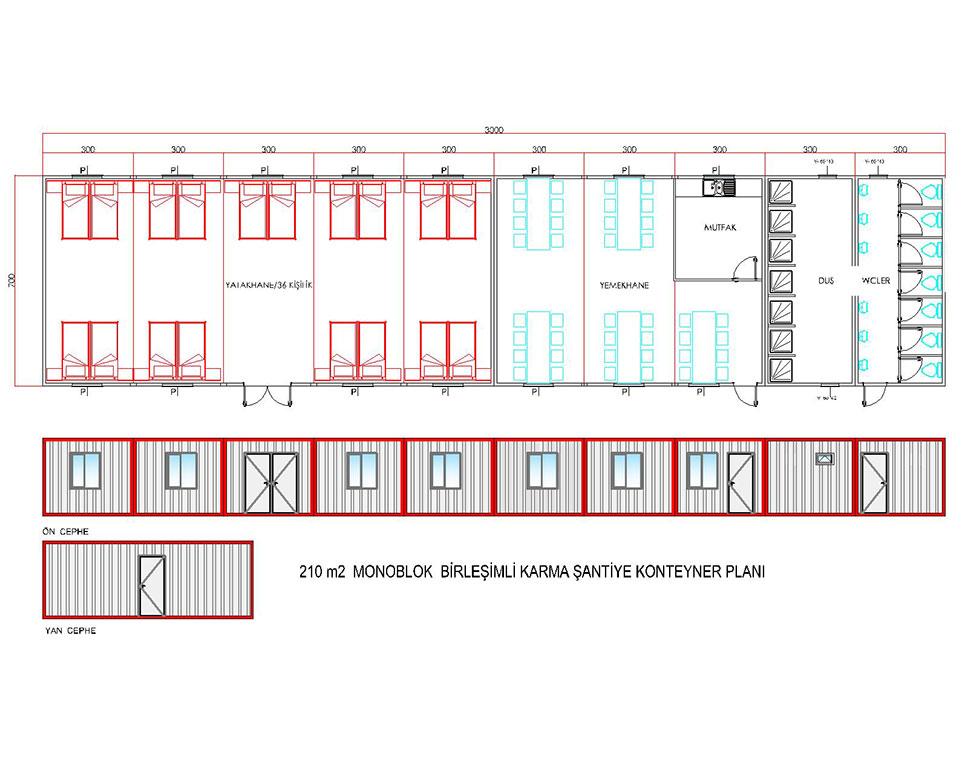 210 m2 &Scedil;antiye Konteyner