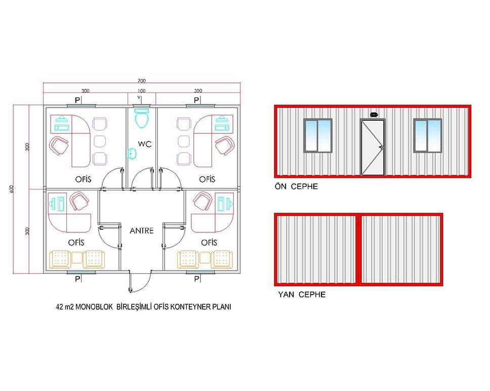 42 m2 Konteyner Ofis