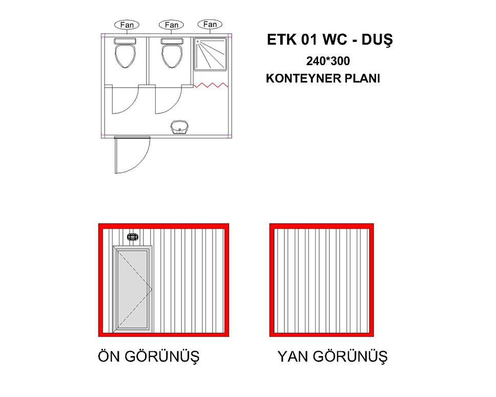 ETK-01 Wc-Du&scedil; Konteyner